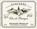 Etiquette Gérard Boulay Sancerre Clos de Beaujeu