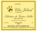 Etiquette Zind-Humbrecht Pinot Gris Clos Jebsal Sélection de Grains Nobles Trie Spéciale