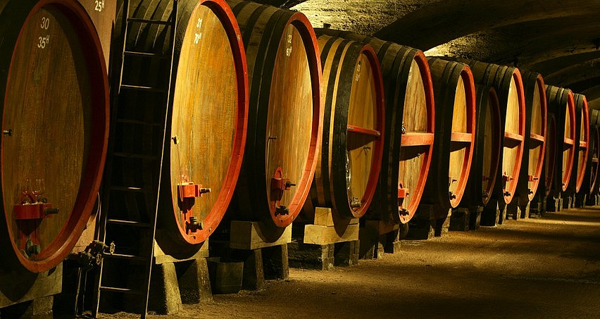 Elevage en foudres dans les caves du château de la Chaize