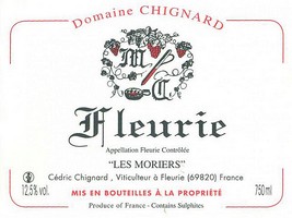 Etiquette Chignard Fleurie Les Moriers