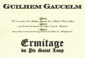 Etiquette Ermitage Pic Saint-Loup Guilhem Gaucelm