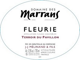 Etiquette Marrans Fleurie Terroir du Pavillon