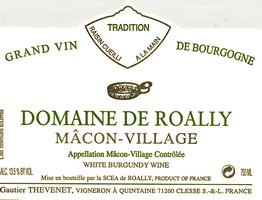 Etiquette Thévenet Domaine de Roally