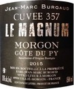 Contre-étiquette Jean-Marc Burgaud Morgon 357 Magnum