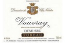 Etiquette Clos Naudin Foreau Vouvray demi sec