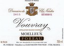 Etiquette Clos Naudin Foreau Vouvray moelleux réserve