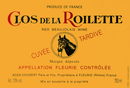 Etiquette Coudert Fleurie Clos de la Roilette Cuvée Tardive