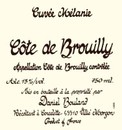 Etiquette Bouland Côte-de-Brouilly Cuvée Mélanie