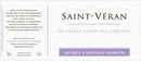 Etiquette Saumaize Saint Véran Vieille Vigne des Crèches