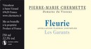 Etiquette Vissoux Fleurie Garants